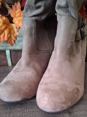 Y Not Suede Ankle Heeled Boots